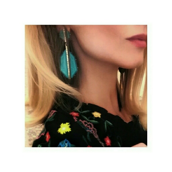 Jewelry - Amrita Singh Cobalt jeweled earrings